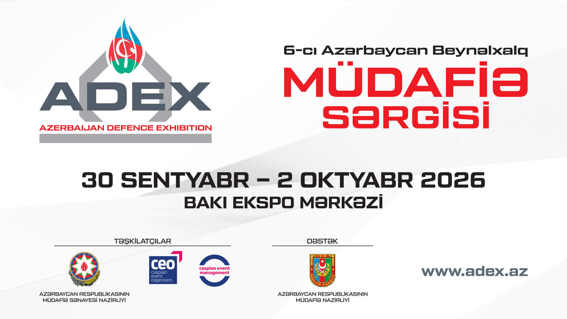 “ADEX 2026” 6-cı Azərbaycan Beynəlxalq Müdafiə Sərgisinə sayılı günlər qaldı