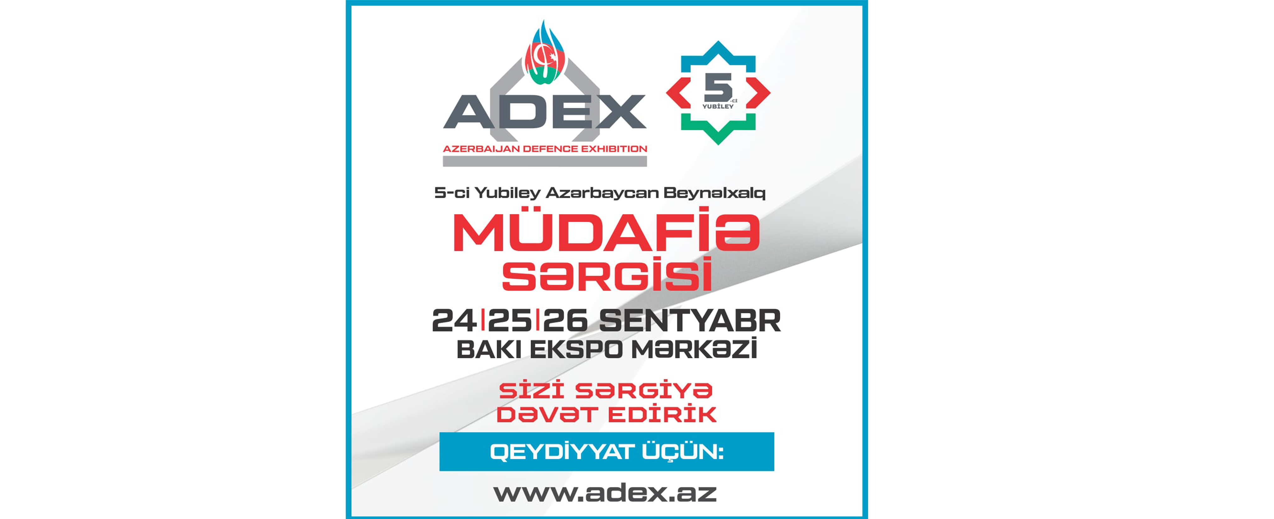 24-26 sentyabr tarixlərində 5-ci Yubiley Azərbaycan Beynəlxalq Müdafiə Sərgisi keçiriləcək - VİDEO
