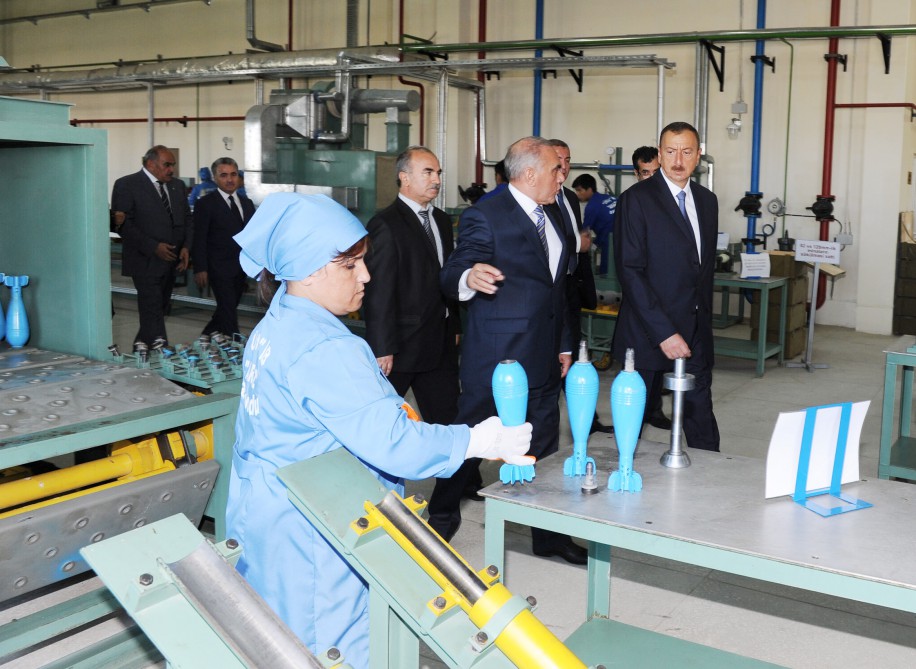 Müdafiə Sənayesi Nazirliyinin Şirvan Â«ArazÂ» zavodunda döyüş sursatlarının utilizasiya mərkəzinin açılışı olmuşdur